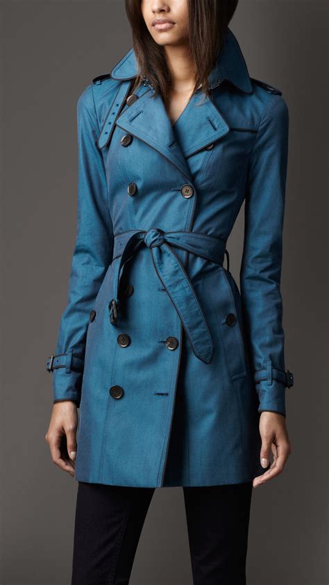 trench burberry donna blu|Burberry trench jacket.